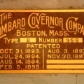 The Lombard Governor Company name plate